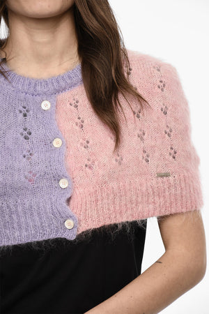 Cappa Crop Bicolore con Dettagli Cut-Out