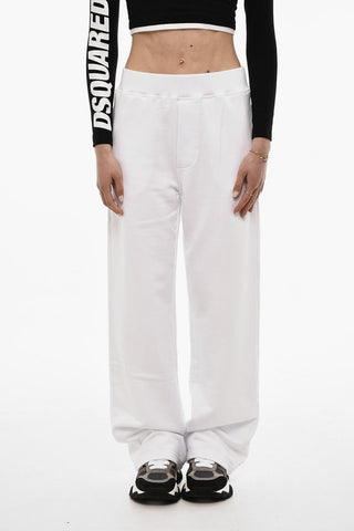 Joggers In Cotone Garzato A Vita Alta