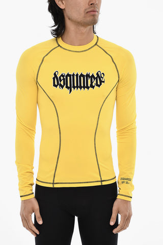 Slim Fit Sport T-shirt with Gothic Print