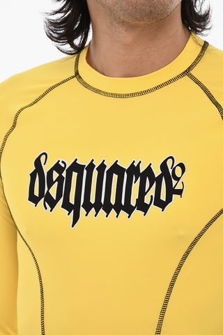 Slim Fit Sport T-shirt with Gothic Print