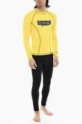 Slim Fit Sport T-shirt with Gothic Print