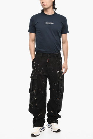 Acid Wash Cargo ICON Pants with Metal Detail