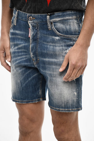 Vintage Effect Stonewashed Shorts