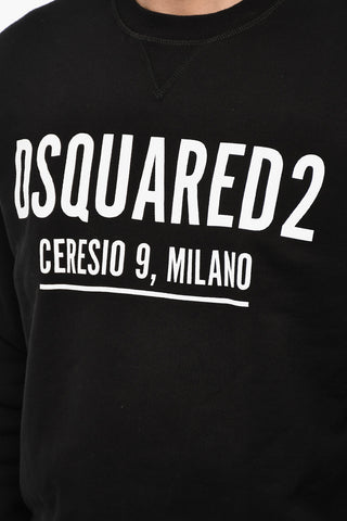 Felpa Girocollo in Cotone con Stampa Logo