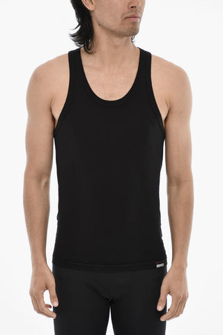 Tank Top Underwear a Tinta Unita con Monogram