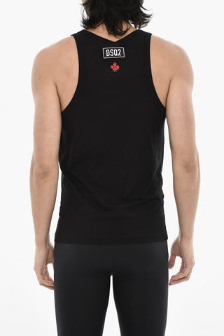 Tank Top Underwear a Tinta Unita con Monogram