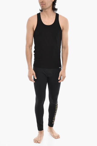 Tank Top Underwear a Tinta Unita con Monogram