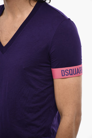 T-shirt Scollo a V Underwear Elasticcizzata