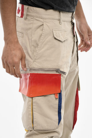 Cotton Cargo Pants with Coated Cotton Pockets