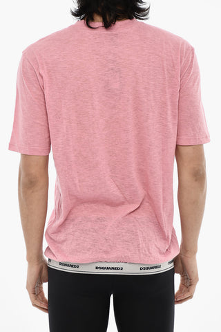 Cotton Underwear T-shirt with V-Neck and Breast Pocket