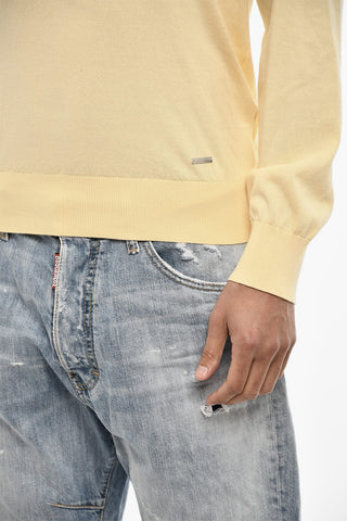 Maglia Leggera In Cotone con Scollo a V