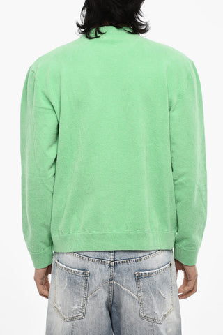 Terry Cotton Crew-neck Sweater with Monogram