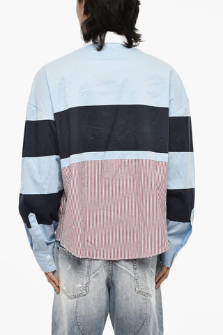3 Button Casual Shirt with Striped Hem