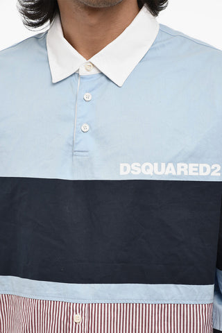 3 Button Casual Shirt with Striped Hem