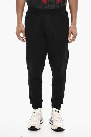 Joggers in Cotone Felpato Con 2 Tasche