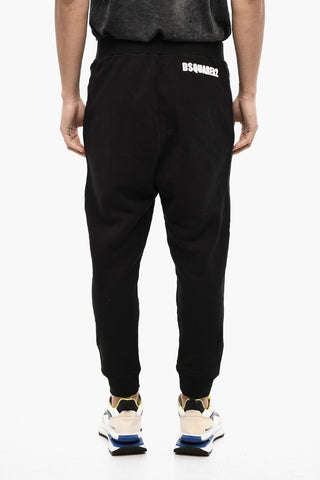 Joggers in Cotone Felpato Con 2 Tasche