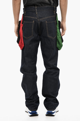 Jeans Tricolore con Maxi Tasche 