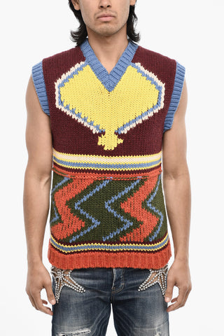Sleeveless Multicolor Sweater