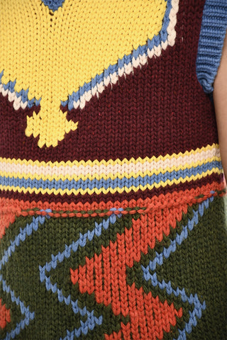 Sleeveless Multicolor Sweater