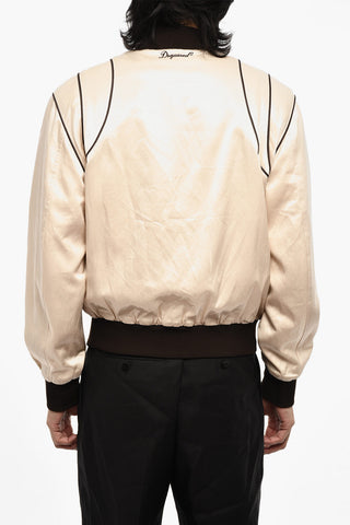 Felpa in Satin Con Finiture a Contrasto