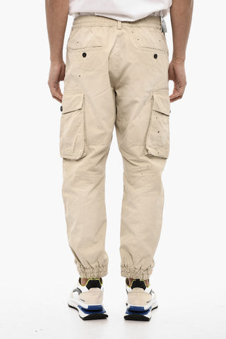 Cotton Cargo Pants with Denim Monogram