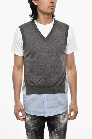 Double Fabric Crew-neck Sweater