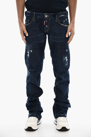 Jeans Distressed SHAMPEI Con Cuciture a Vista