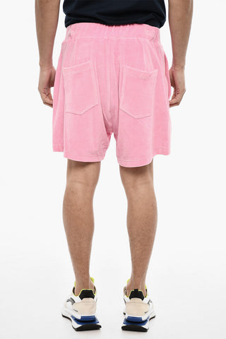 Chenille Shorts with Rose Embroidery
