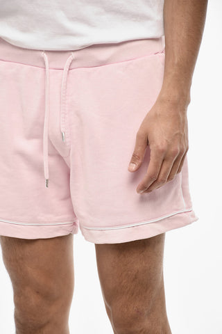 Shorts In Cotone con Bande Laterali a Contrasto