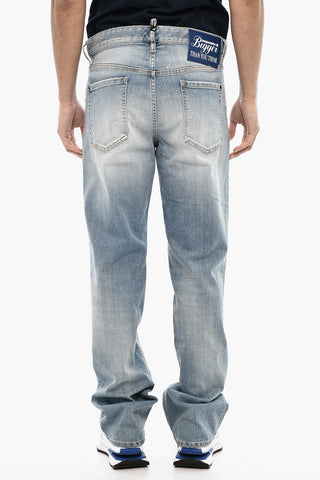 Stone-Washed Regular-Rise Jeans