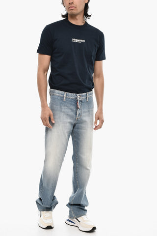 Stonewashed-Jeans mit normaler Bundhöhe