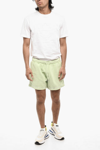 Shorts a Tinta Unita con Bande a Contrasto