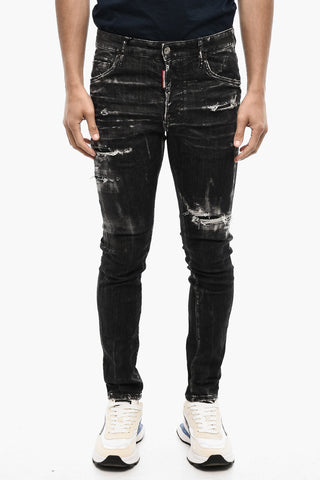 Jeans a Lavaggio Scuro Distressed