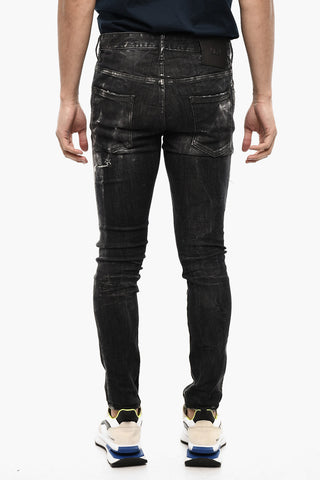 Jeans a Lavaggio Scuro Distressed
