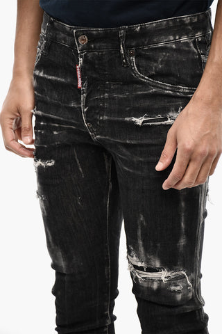 Jeans a Lavaggio Scuro Distressed