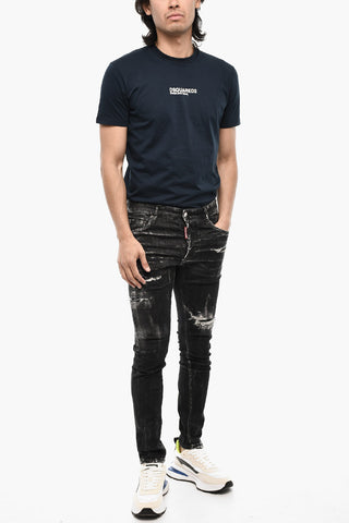 Jeans a Lavaggio Scuro Distressed