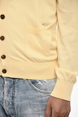 V-Neck Lightweight Cardigan with Breast Pocket