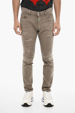 Jeans Effetto Vintage a Vita Regolare