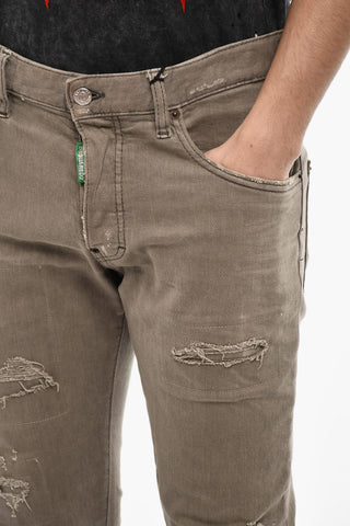 Jeans Effetto Vintage a Vita Regolare