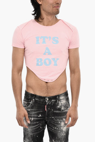 Cropped Crew-neck T-shirt