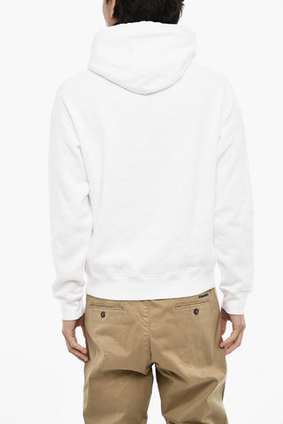 Fleeced-Cotton Crew-Neck Sweatshirt with Print