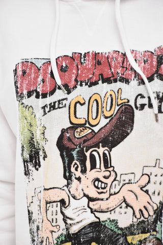 Fleeced-Cotton Crew-Neck Sweatshirt with Print