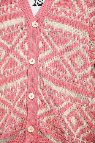 Sleeveless Bicolour V-Neck Cardigan