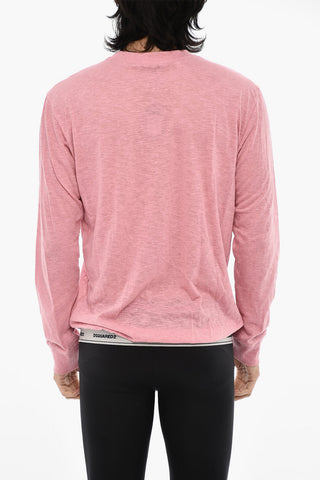 Long Sleeve Underwear Crew-neck T-shirt with Breast Pocket