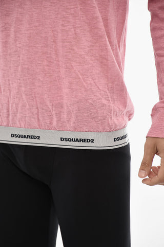 Long Sleeve Underwear Crew-neck T-shirt with Breast Pocket
