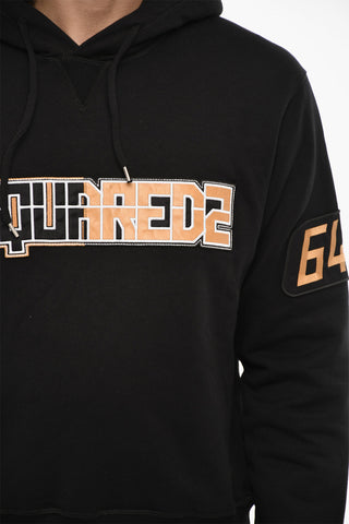 Baumwoll-Hoodie mit erhabenem Logo