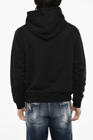 Felpa Hoodie in Cotone con Stampa
