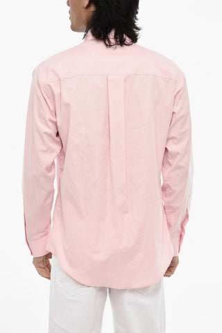 Poplin Cotton Shirt with Spread Collar