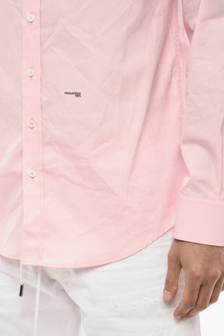 Poplin Cotton Shirt with Spread Collar