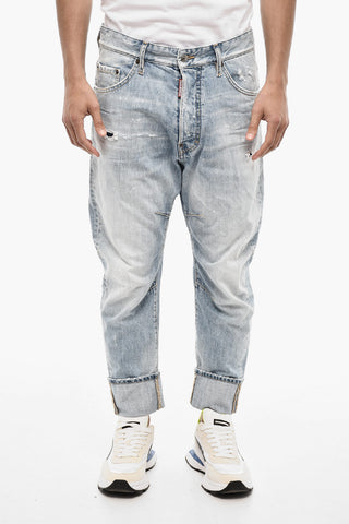 Distressed Effect Baggy Jeans 17 cm